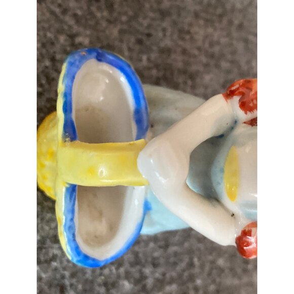 VTG Statue Fragonard Figurines Victorian Boy Red Coat Girl Yellow Basket Lady - Picture 13 of 16